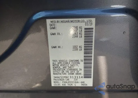 2019 Nissan Leaf S from USA, damaged, VIN 1N4AZ1CP0KC313114